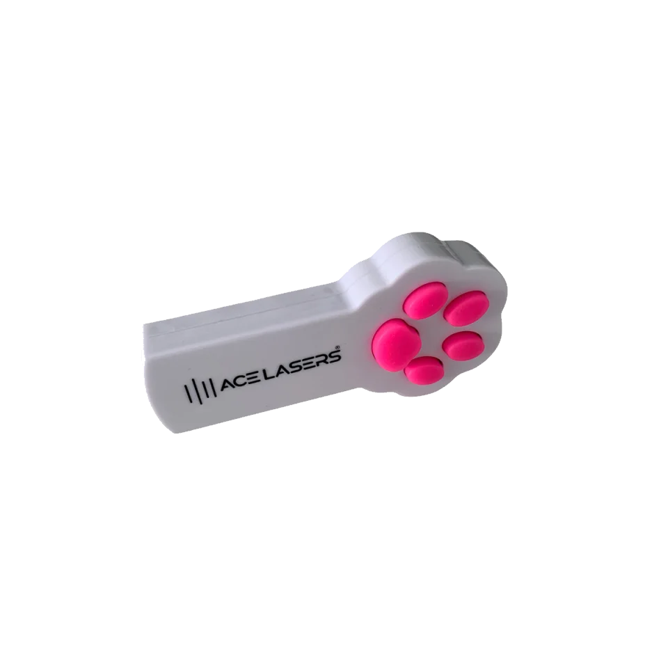 Láser de punto rojo ACE Lasers blanco de 5 mW para jugar con gatos y perros