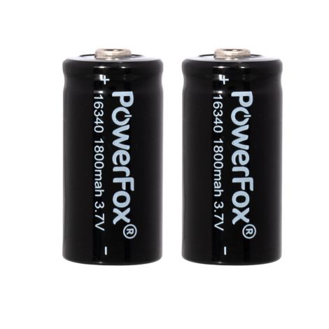 PowerFox 2x 16340 baterías - 1800Mah